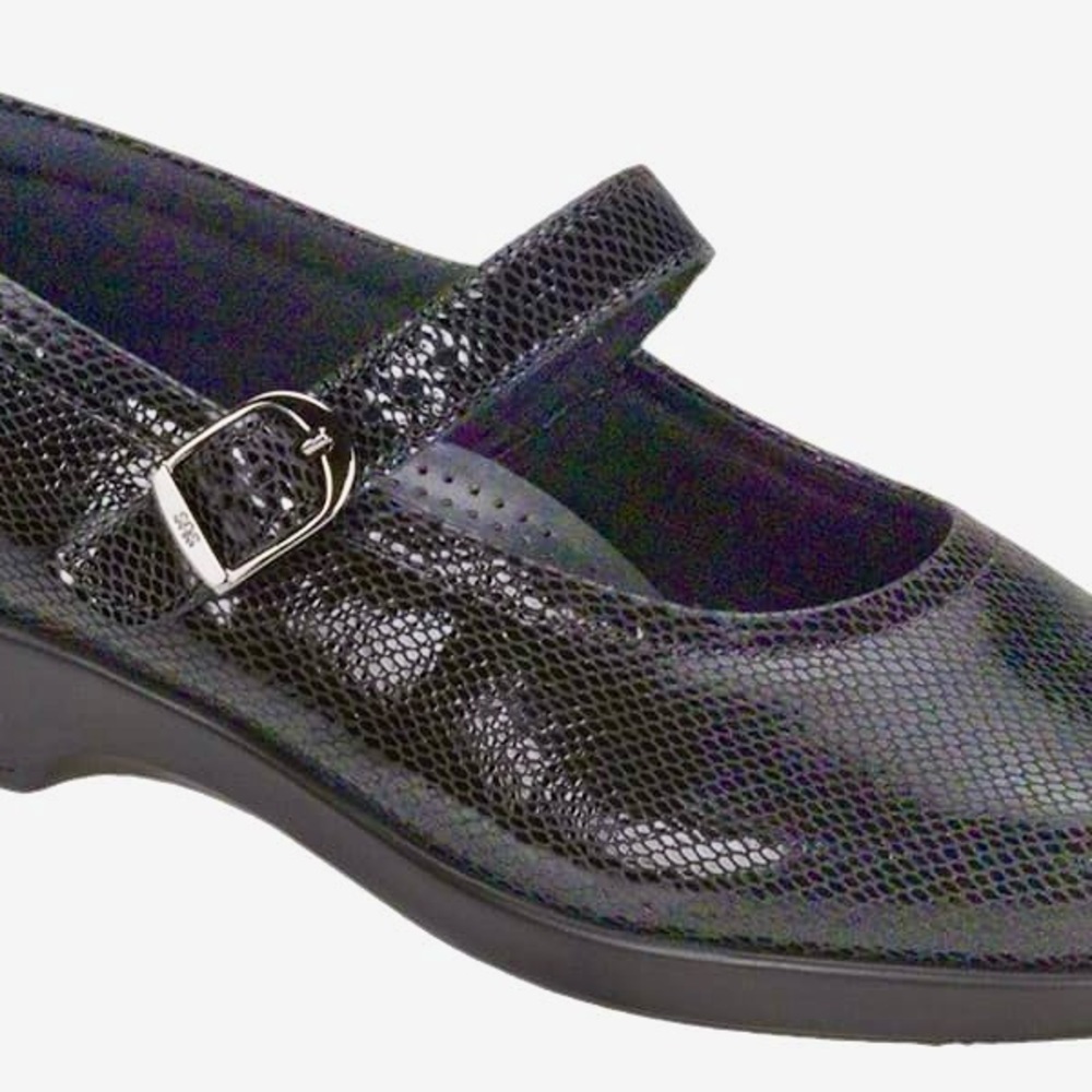 SAS Maria-C Mary Jane BLACK SNAKE 10 NARROW NEW IN BOX 2166-211